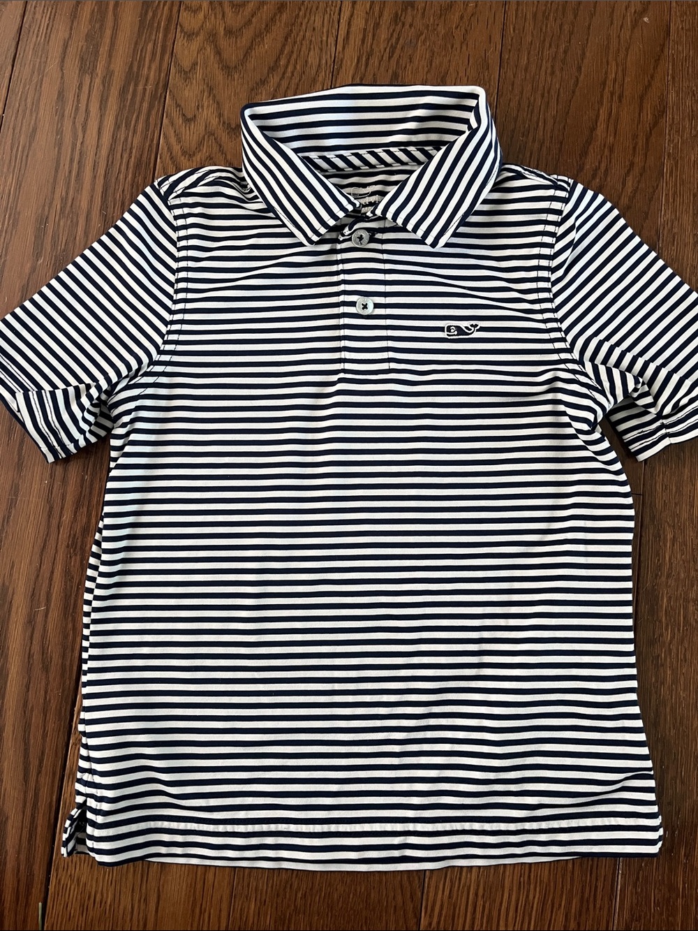 Vineyard Vines Navy & White Striped Polo Shirt